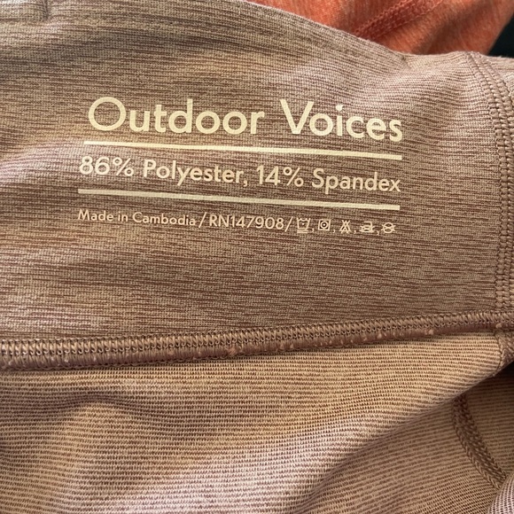 Outdoor Voices Crop Light Purple/Pink High Waisted Leggings Size Medium - Picture 5 of 5